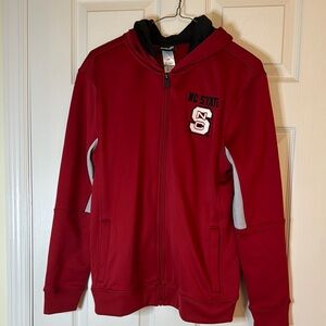 North Carolina NC State Wolfpack Red Hooded Jacket Jacket Teen Boy L